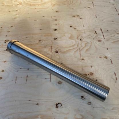 Jual forlængerrør Ø75mm. rustfri stål, l=600mm