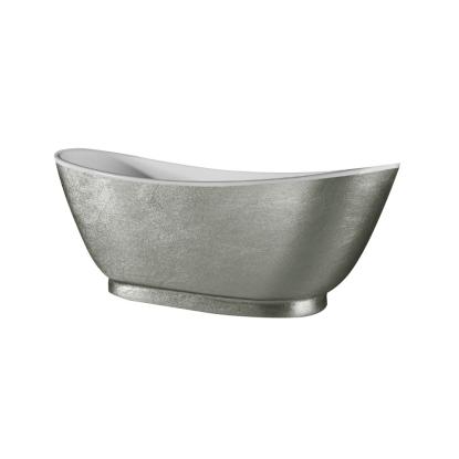 Best Design Color Silvercreek fritstående badekar, 175 x 75 cm, sølv