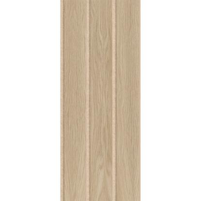 I-Wood Medio+ 3-lamel akustikpanel, hvid olieret, beige filt og lys kerne, egefiner, 16 x 300 mm