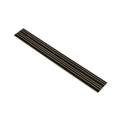 I-Wood Basic Mixed akustikpanel, sortmalet, brun filt og sort kerne, egefiner, 17 x 300 mm 