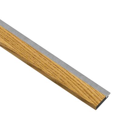 I-Wood afslutningsliste til akustikpanel, brun olieret, grå filt og sort kerne, egefiner, 17 x 42 mm