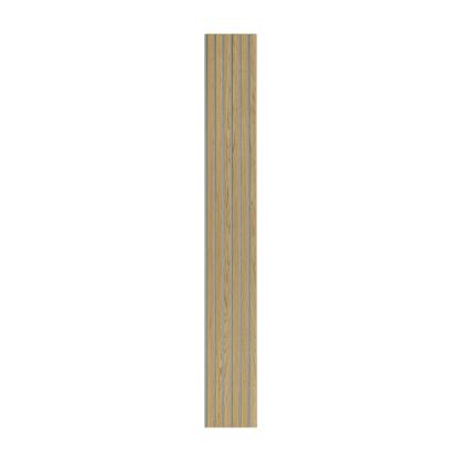 I-Wood Medio+ Original akustikpanel, klar olieret, grå filt og lys kerne, egefiner, 16 x 300 mm
