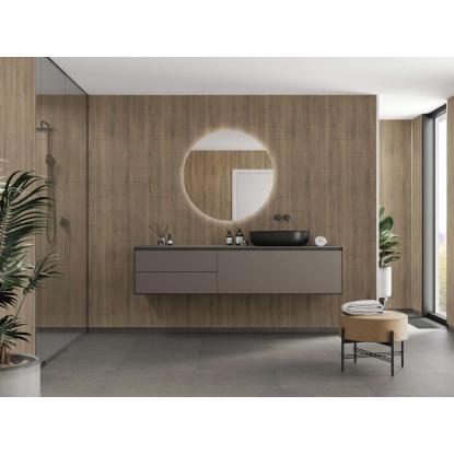 Fibo Wood vådrumspanel med Vertical Plank fliselook, 10 x 600 x 2400 mm, Pure oak wood