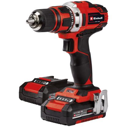 Einhell TE-CD 18/40 Li +69 akku boremaskinesæt inkl. kuffert med 69 dele, 2 x 2 Ah batterier og lader