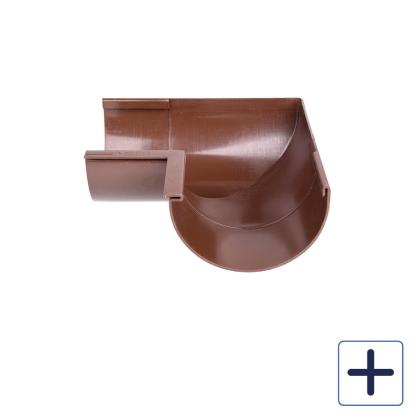 Plastmo indvendig gering, PVC, brun, 90°