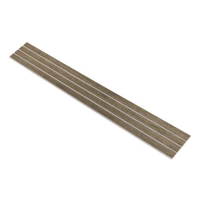 I-Wood Medio+ 4-lamel akustikpanel, sort olieret, grå filt og lys kerne, egefiner, 16 x 300 mm
