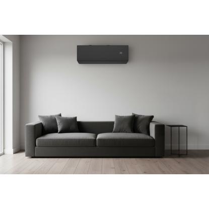 AE Mat Pro 12 luft-til-luft varmepumpe med Wi-Fi, 4,9 kW, mat sort, 77 m²
