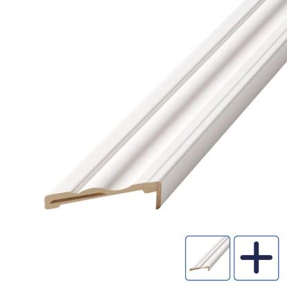 Swedoor almue gerigt til flex+karm, 20 x 65 mm, hvid omviklet - 208,9 cm høj