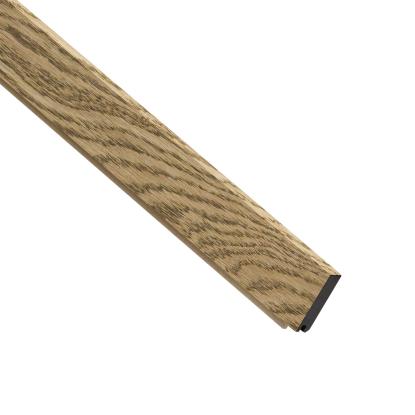 I-Wood UniPanel afslutningsliste, mørkebrun olieret, sort kerne, egefiner, 17 x 55 x 2780 mm