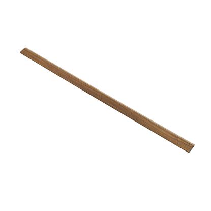 I-Wood afslutningsliste til 3-lamel akustikpanel, klar olieret, beige filt og sort kerne, valnøddefiner, 17 x 92 mm