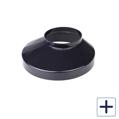 Plastmo brøndkrave, PVC, sort, Ø130 mm