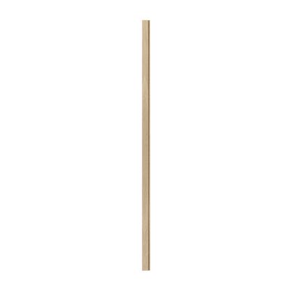 I-Wood afslutningsliste til 4-lamel akustikpanel, hvid olieret, brun filt og sort kerne, egefiner, 17 x 67 mm