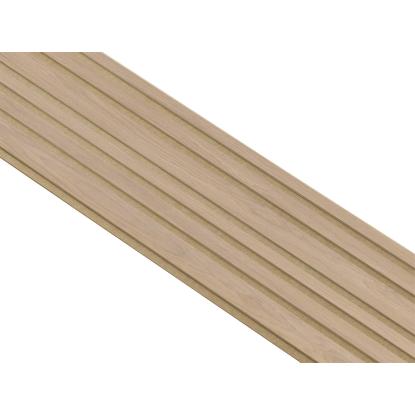 I-Wood Basic Mixed akustikpanel, ubehandlet natur, brun filt og lys kerne, egefiner, 16 x 300 mm 