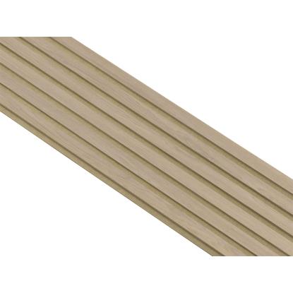 I-Wood Basic Original akustikpanel, hvid olieret, brun filt og lys kerne, egefiner, 16 x 300 mm 