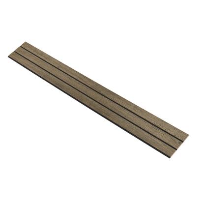 I-Wood Medio+ 3-lamel akustikpanel, sort olieret, sort filt og lys kerne, egefiner, 16 x 300 mm