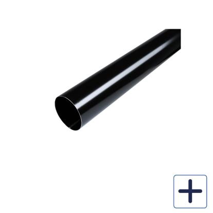 Plastmo Sort Stål nedløbsrør, 3 meter