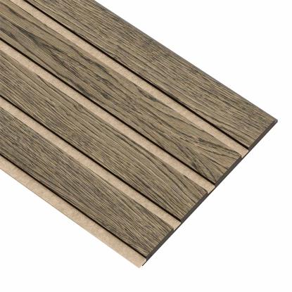 I-Wood Basic 4-lamel akustikpanel, sort olieret, beige filt og sort kerne, egefiner, 17 x 300 mm 