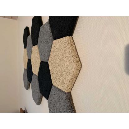 FibroTech Hexagon Multifin træbetonplade, natur, 25 x 289 x 250 mm - 18 stk.