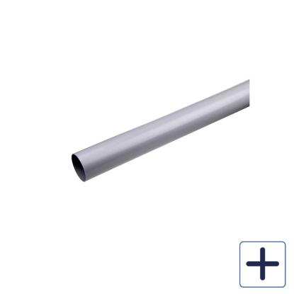 Plastmo nedløbsrør, PVC, Ø75 mm, grå
