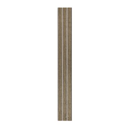 I-Wood Medio+ 3-lamel akustikpanel, sort olieret, grå filt og sort kerne, egefiner, 17 x 300 mm