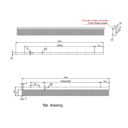Mårsikring, sort - 80 mm