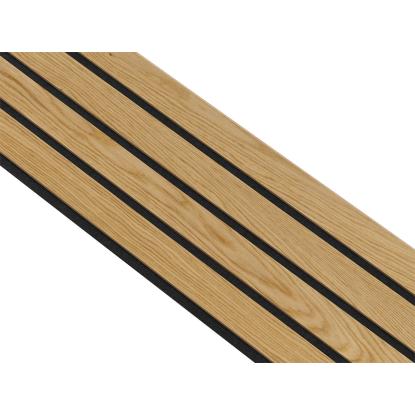 I-Wood Basic 4-lamel akustikpanel, klar olieret, sort filt og lys kerne, egefiner, 16 x 300 mm 