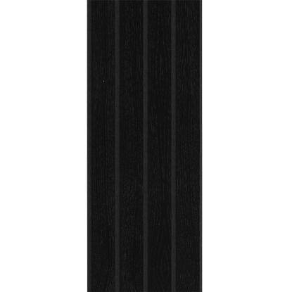 I-Wood Medio+ 4-lamel akustikpanel, sortmalet, sort filt og sort kerne, egefiner, 17 x 300 mm
