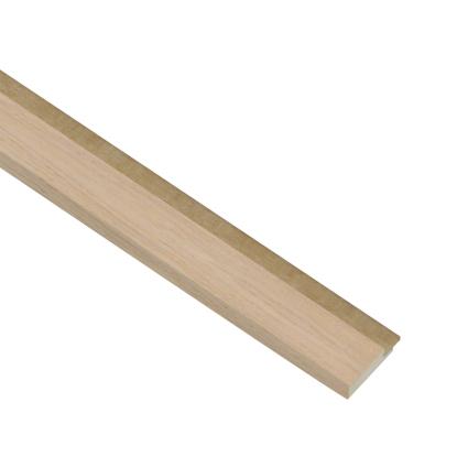 I-Wood afslutningsliste til akustikpanel, hvid olieret, brun filt og lys kerne, egefiner, 16 x 42 mm