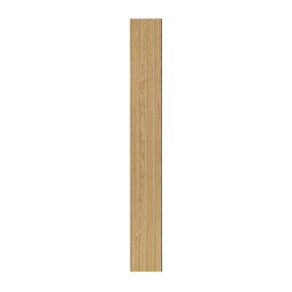 I-Wood Medio+ 4-lamel akustikpanel, klar olieret, beige filt og sort kerne, egefiner, 17 x 300 mm