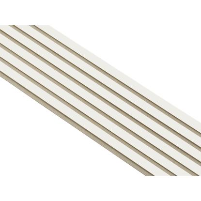 I-Wood Medio+ Original akustikpanel, hvidmalet, beige filt og lys kerne, folie, 16 x 300 mm