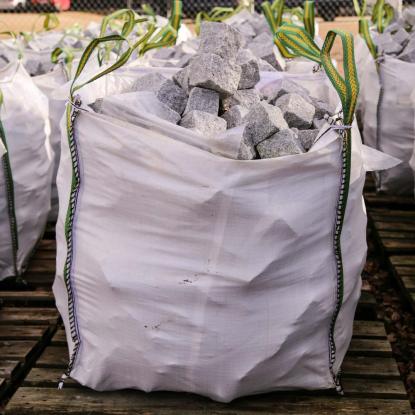 Midtjysk Mørtelfabrik Porto chaussesten, lysegrå, 8-11 cm, bigbag - 1000 kg