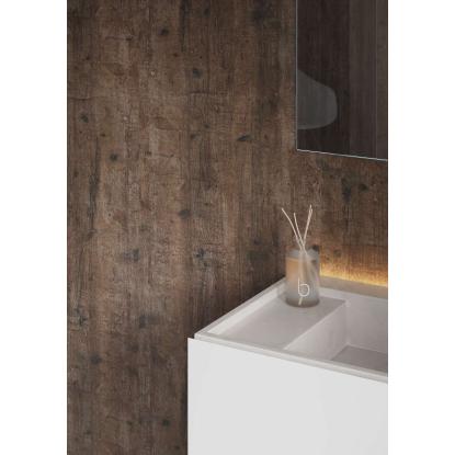 Fibo Wood vådrumspanel, 10 x 600 x 2400 mm, rough wood saw cut