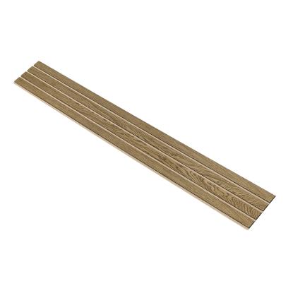 I-Wood Medio+ 4-lamel akustikpanel, mørkebrun olieret, beige filt og sort kerne, egefiner, 17 x 300 mm