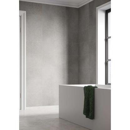 Fibo Cement vådrumspanel med 60 x 30 cm fliselook, 10 x 600 x 2400 mm, grey concrete extra matt