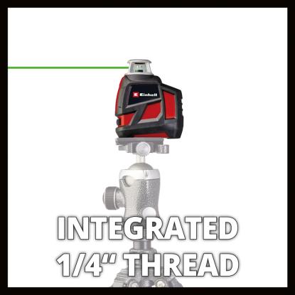 Einhell TE-LL 360 G krydslaservaterpas med opbevaringstaske og vægholder