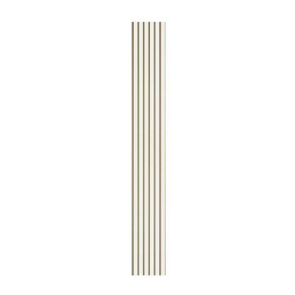 I-Wood Basic Original akustikpanel, hvidmalet, brun filt og lys kerne, folie, 16 x 300 mm