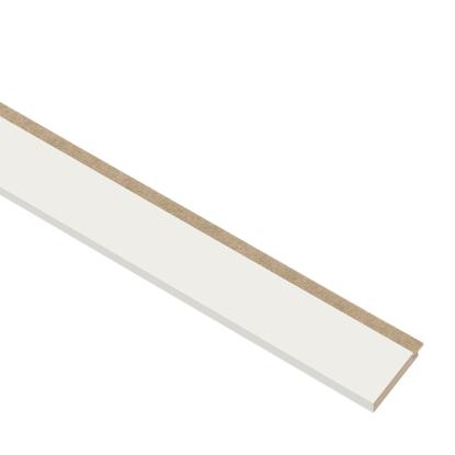 I-Wood afslutningsliste til 4-lamel akustikpanel, hvidmalet, beige filt og lys kerne, folie, 16 x 67 mm