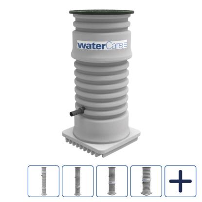 Drænpumpebrønd med Flygt SXM2 pumpe, Ø425 mm, grå