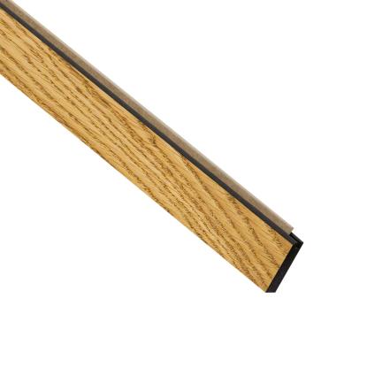I-Wood UniPanel afslutningsliste, brun olieret, sort kerne, egefiner, 17 x 55 x 2780 mm