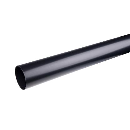 Plastmo nedløbsrør, PVC, Ø110 mm, sort - 3 meter