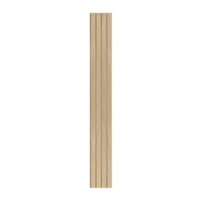I-Wood Medio+ 4-lamel akustikpanel, hvid olieret, brun filt og lys kerne, egefiner, 16 x 300 mm