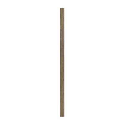 I-Wood afslutningsliste til 3-lamel akustikpanel, sort olieret, grå filt og lys kerne, egefiner, 16 x 92 mm