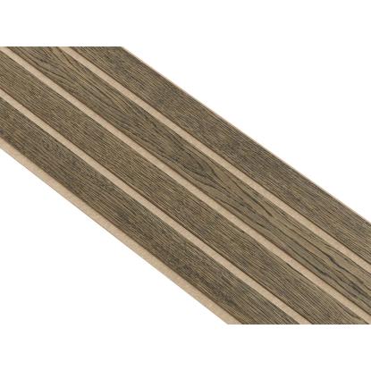 I-Wood Basic 4-lamel akustikpanel, sort olieret, beige filt og lys kerne, egefiner, 16 x 300 mm 