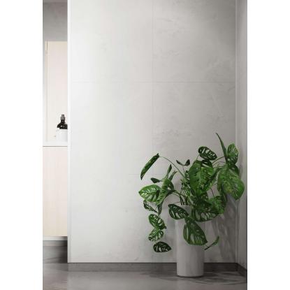 Fibo Stone vådrumspanel med 60 x 60 cm fliselook, 10 x 600 x 2400 mm, white marble silk