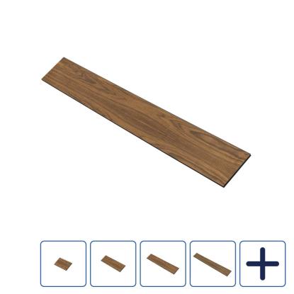 I-Wood UniPanel vægbeklædning, klar olieret, sort kerne, valnøddefiner, 17 x 290 mm