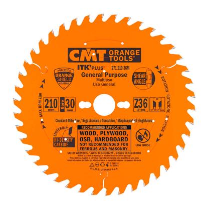 CMT rundsavsklinge til træ, Z36 W, Ø210 x 1,8 x 30 mm