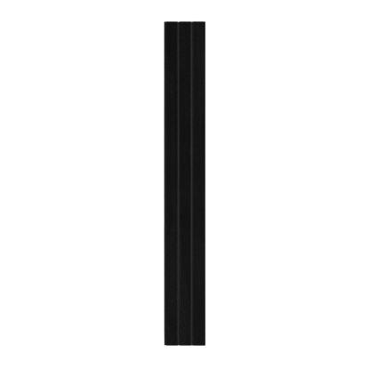 I-Wood Basic 3-lamel akustikpanel, sortmalet, sort filt og sort kerne, egefiner, 17 x 300 mm 