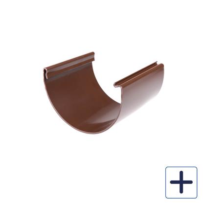 Plastmo samlestykke, PVC, brun