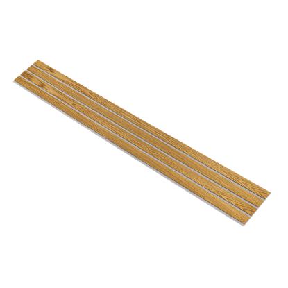 I-Wood Basic 4-lamel akustikpanel, brun olieret, grå filt og lys kerne, egefiner, 16 x 300 mm 