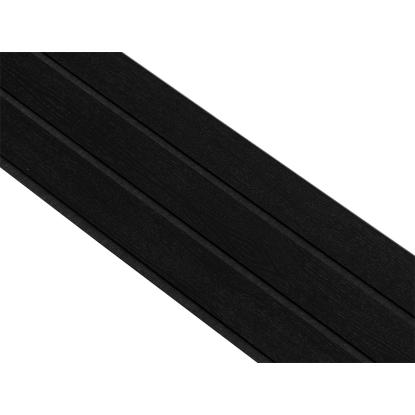 I-Wood Medio+ 3-lamel akustikpanel, sortmalet, sort filt og sort kerne, egefiner, 17 x 300 mm